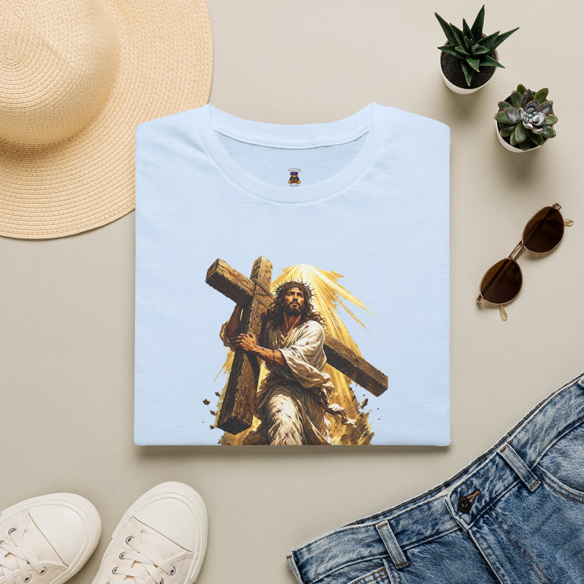 "He died for All - Yahweh Gang Christian Streetwear Unisex Tee - 2 Corinthians 5:15