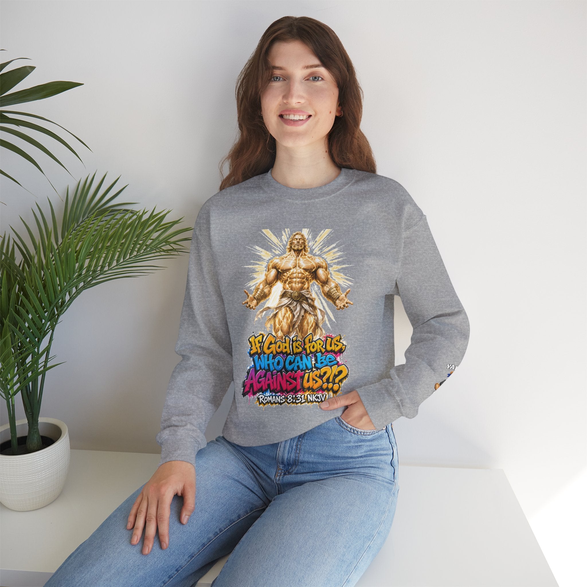 Yahweh Gang "If God before us"  Crewneck sweatshirt