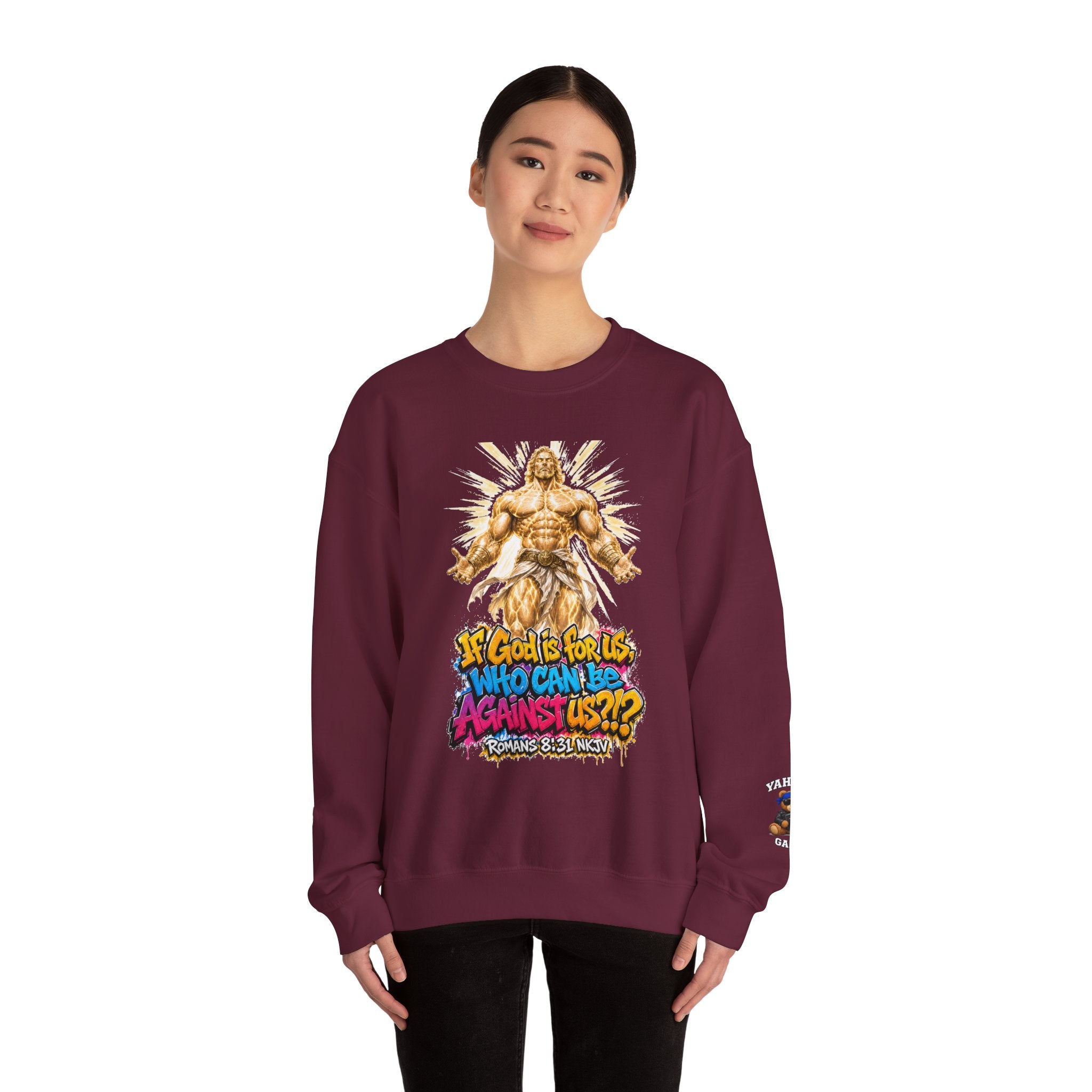Yahweh Gang "If God before us"  Crewneck sweatshirt
