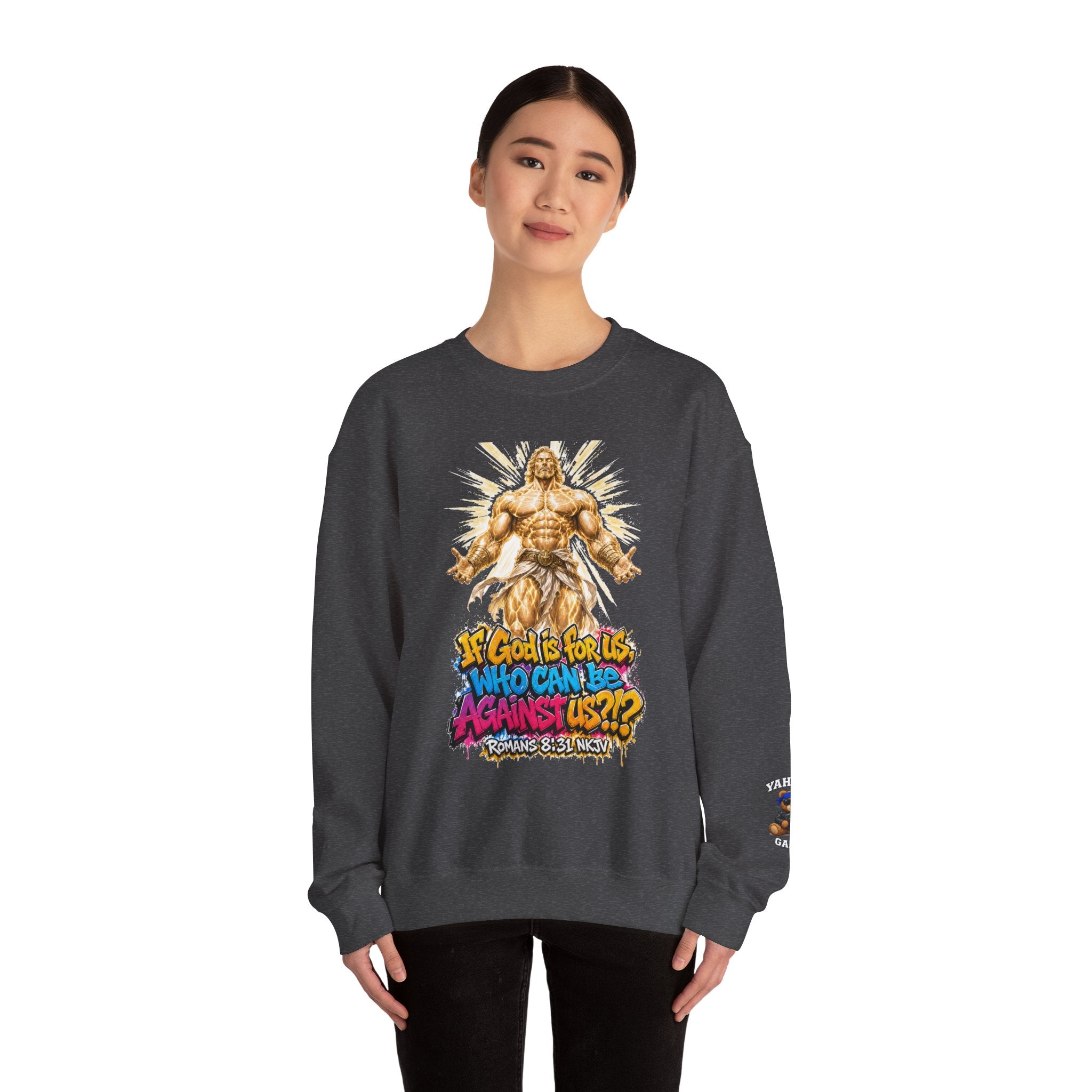 Yahweh Gang "If God before us"  Crewneck sweatshirt