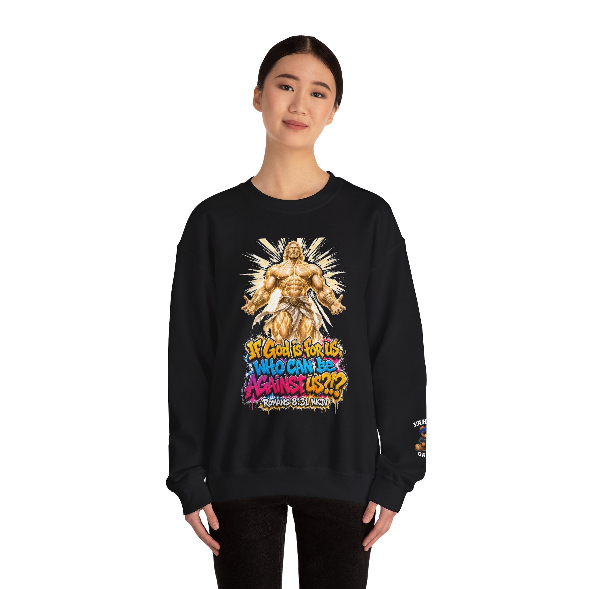Yahweh Gang "If God before us"  Crewneck sweatshirt